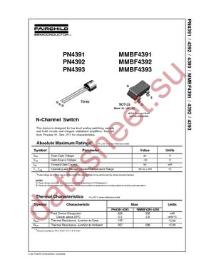 MMBF4392_S00Z datasheet  